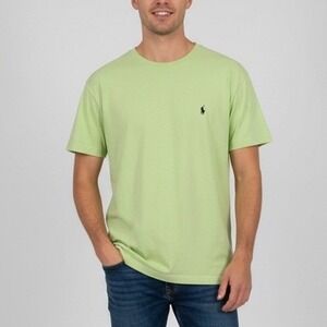 Polo Ralph Lauren Lime Green Cotton T Shirt Mens Large Pony Logo Tee Shirt